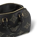 Louis Vuitton Speedy Bandouliere 25 Top Handle Bag 9.8 in/ 25 cm Black Gold Hardware For Women M46736 - Image 6