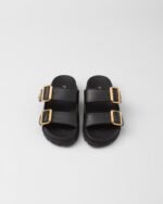 Prada Strap Slides Black For Women 1XX692_3LEM_F0002_F_020 - Image 4