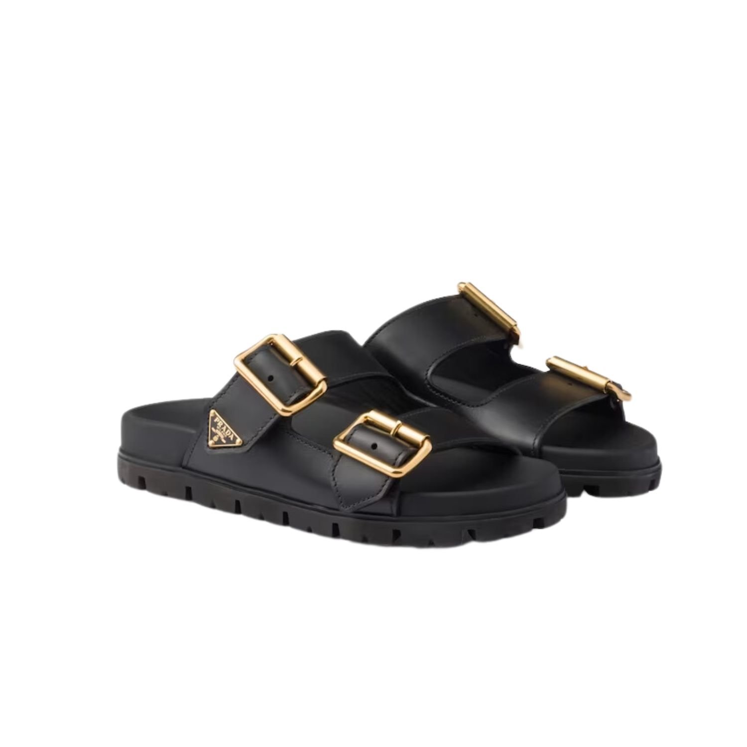 Strap-Slides.jpg Prada Strap Slides Black For Women 1XX692_3LEM_F0002_F_020 - Image 1