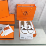 Hermes Oran Sandal White For Women, Women's Shoes H021056Z