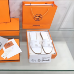 Hermes Oran Sandal White For Women, Women's Shoes H021056Z 02365
