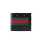 Gucci Signature Web Wallet Black Green and red Web For Men 4.5in/11cm GG 408827 CWCLN 1060