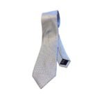 Hermes Tie 7 Faconnee New H Grey For Men