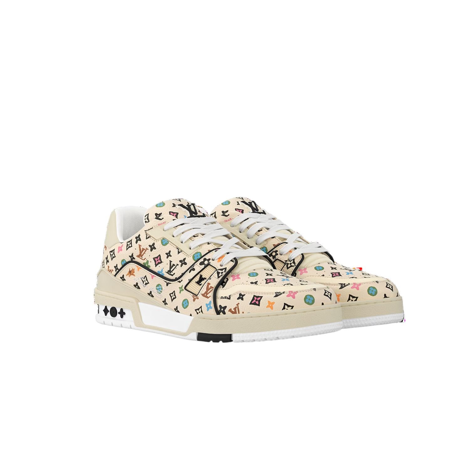 Trainer-Sneaker-1-2.jpg Louis Vuitton Trainer Sneaker Beige For Men 1ACXBG - Image 1
