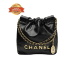 [True-to-ORIGINAL] Chanel 22 Mini Shoulder Bag 7.1in/ 18cm Black Gold Hardware For Women