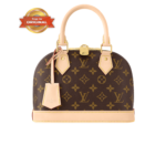 [True-to-ORIGINAL] Louis Vuitton Alma BB Top Handle Bag 9.2in/ 23.5cm Monogram Canvas Beige Gold Hardware For Women M53152