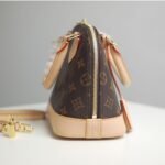 [True-to-ORIGINAL] Louis Vuitton Alma BB Top Handle Bag 9.2in/ 23.5cm Monogram Canvas Beige Gold Hardware For Women M53152 - Image 3