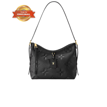 [True-to-ORIGINAL] Louis Vuitton CarryAll PM Shoulder Bag 11.6in/ 29.5cm Black Gold Hardware For Women M46288