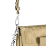 Louis Vuitton Mini Dauphine Crossbody Bag 7.9in/ 20cm Taupe Silver Hardware For Women? M21740 - Image 5