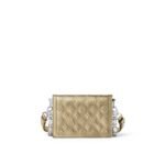 Louis Vuitton Mini Dauphine Crossbody Bag 7.9in/ 20cm Taupe Silver Hardware For Women? M21740 - Image 3