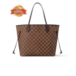 [True-to-ORIGINAL] Louis Vuitton Neverfull MM Tote Bag 12.2in/ 31cm Brown Damier Ebene Gold Hardware For Women‎ N40599