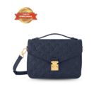 [True-to-ORIGINAL] Louis Vuitton Pochette Metis Shoulder Bag 9.8in/ 25cm Navy Blue Gold Hardware For Women M47142