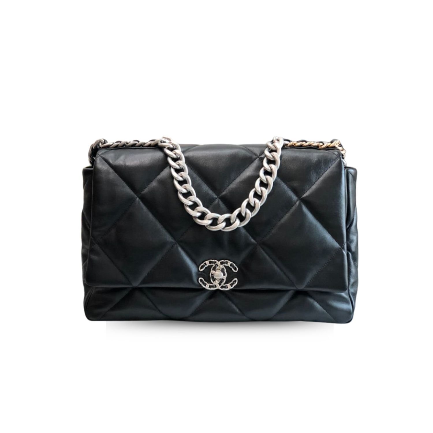 Untitled-design-25.jpg Chanel 19 Maxi Handbag Black - Image 1
