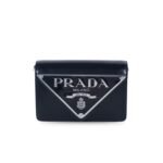 Prada Brushed Shoulder Bag Black