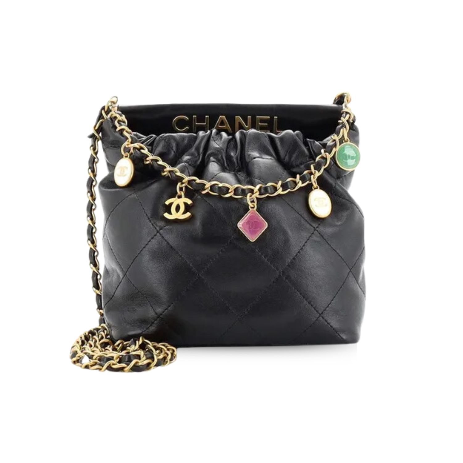 Untitled-design-31.jpg Chanel CC Small Bucket Bag Black - Image 1