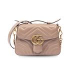 Gucci GG Marmont Mini Top Handle Bag Nude