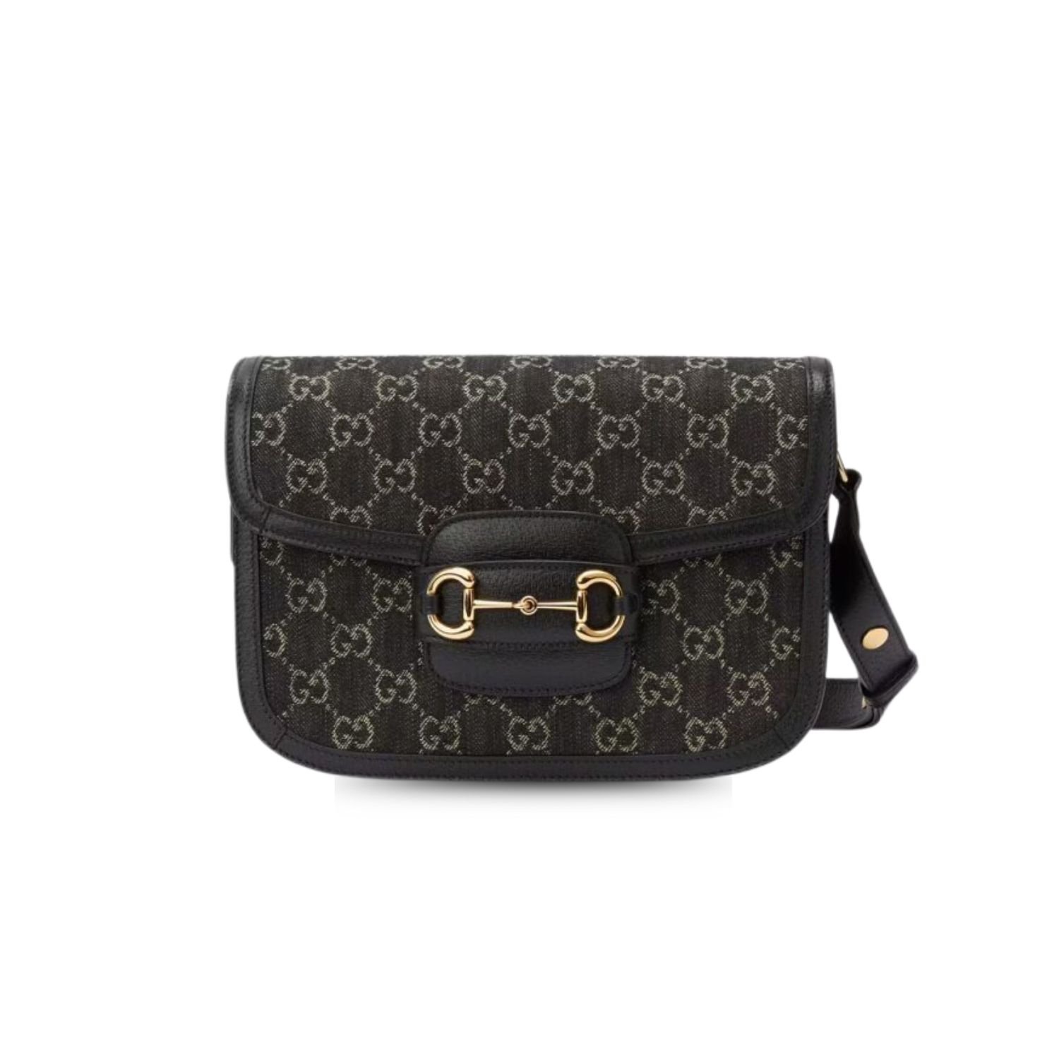 Untitled-design-55.jpg Gucci Horsebit 1955 Shoulder Bag Black And Ivory 602204 UN3BG 1274 - Image 1