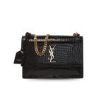 Saint Laurent Sunset Medium Chain Bag Black 442906DND0J1000