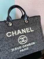 Chanel Large Shopping Tote Bag Grey - Image 6