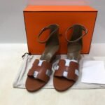 Hermes Legend Sandal Brown For Women, Women's Shoes H172196Z