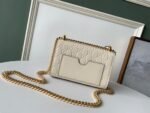 Gucci GG Embossed Padlock Shoulder Bag White - Image 3