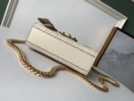Gucci GG Embossed Padlock Shoulder Bag White - Image 5