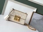 Gucci GG Embossed Padlock Shoulder Bag White - Image 9