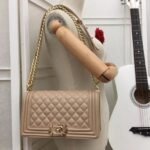 Chanel Boy Yellowish Brown For Women 9.8in/25cm A67086 - Image 2