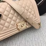 Chanel Boy Yellowish Brown For Women 9.8in/25cm A67086 - Image 7
