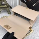 Chanel Boy Yellowish Brown For Women 9.8in/25cm A67086 - Image 5