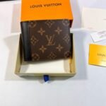 Louis Vuitton Multiple Wallet Monogram Macassar Black For Men, Men's Wallet 12cm LV M69408