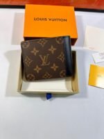 Louis Vuitton Multiple Wallet Monogram Macassar Black For Men, Men's Wallet 12cm LV M69408 - Image 4