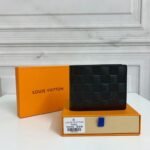 Louis Vuitton Multiple Wallet Damier Graphite For Men, Men's Wallet 4.5in/11.5cm LV