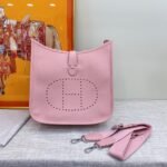 Hermes Evelyne III 29 Bag Pink With Silver-Toned Hardware - Image 8