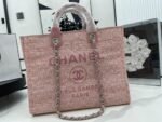 Chanel Deauville Tote Pink A66941 - Image 4