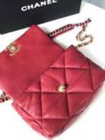 Chanel 19 Crossbody Bag 10.1in/ 26cm Red Gold Hardware For Women AS1160 - Image 9