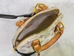 Louis Vuitton Nano Alma Top Handle Bag 7.1in/ 18cm White/ Brown Gold Hardware For Women M46895 - Image 2