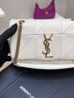 Saint Laurent Jamie Small Crossbody Bag 7.8in/ 20cm White Gold Hardware For Women - Image 4