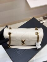 Saint Laurent Jamie Small Crossbody Bag 7.8in/ 20cm White Gold Hardware For Women - Image 7