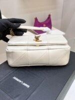 Saint Laurent Jamie Small Crossbody Bag 7.8in/ 20cm White Gold Hardware For Women - Image 9