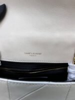 Saint Laurent Jamie Small Crossbody Bag 7.8in/ 20cm White Gold Hardware For Women - Image 11