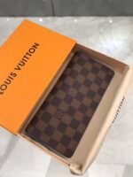 Louis Vuitton Brazza Wallet Damier Ebene Canvas For Men, Men's Wallet 7.5in/19cm LV