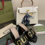 Gucci Women's 'Gucci' Slide Sandal Black For Women GG