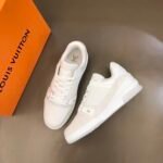 Louis Vuitton Trainer Sneaker Monogram Patent Canvas White Virgil Abloh For Men LV 1A9G53 - Image 5