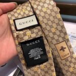 Gucci GG Bees Silk Tie Beige GG Men Tie ‎545078 4E002 9764 - Image 5