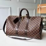 Louis Vuitton Keepall Bandouliere 45 Travel Bag 17.7in/ 45cm Brown Damier Ebene Gold Hardware N41428 - Image 3