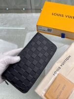 Louis Vuitton Zippy Wallet Vertical Damier Infini For Men, Men's Wallet 7.9in/20cm LV N63548 - Image 5