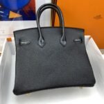 Hermes Birkin Nata Togo Leather Black For Women Gold Toned Hardware 10in/25cm - Image 5