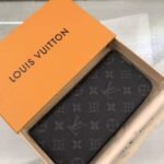 Louis Vuitton Zippy Wallet Vertical Canvas Black For Men, Men's Wallet 7.9in/20cm LV M62295