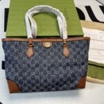 Gucci Ophidia GG Medium Tote Dark Blue And Ivory 631685 2KQGG 8375 - Image 9